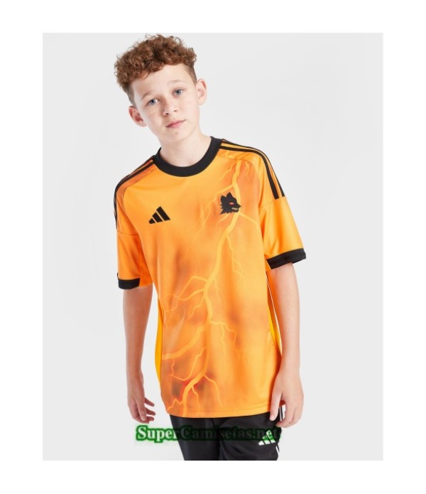 Tailandia Segunda Equipacion Camiseta As Roma Niño 2025 2026 S21256