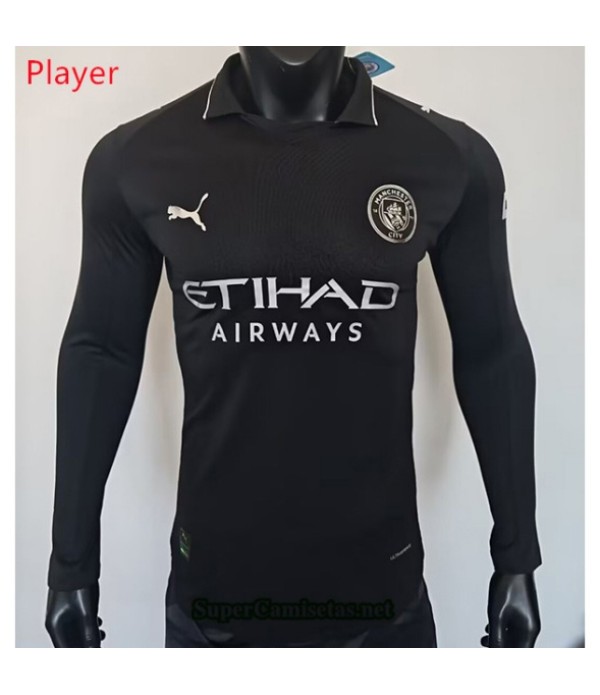 Tailandia Segunda Equipacion Camiseta Manchester City Player Manga Larga 2025 2026 S21049