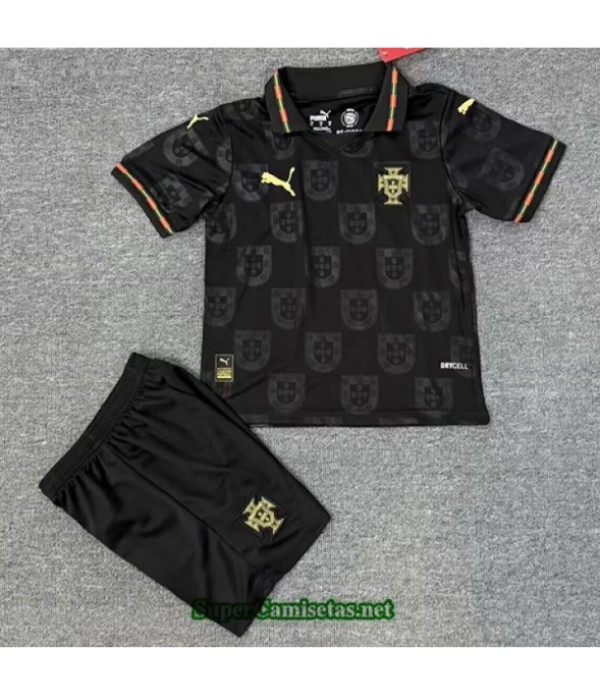 Tailandia Segunda Equipacion Camiseta Portugal Niño Negro 2026 2027 S20776
