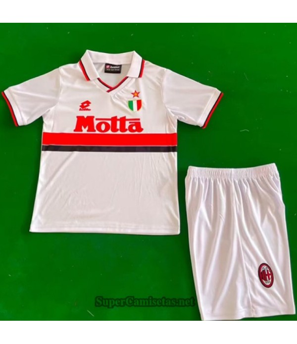 Tailandia Segunda Equipacion Camiseta Retro Ac Milan Niño 93 94 S21235