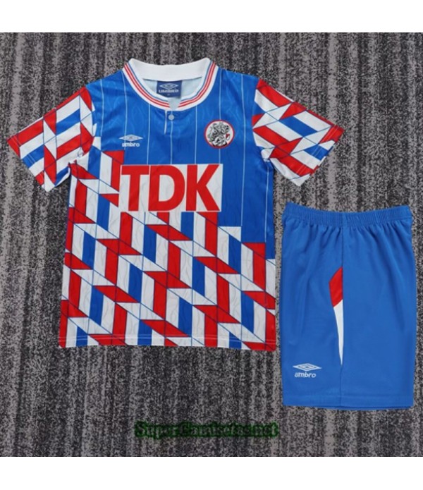 Tailandia Segunda Equipacion Camiseta Retro Ajax Niño 89 90 S21123