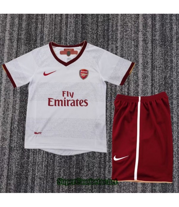 Tailandia Segunda Equipacion Camiseta Retro Arsenal Niño 07 08 S21204
