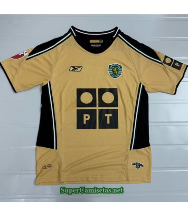 Tailandia Segunda Equipacion Camiseta Retro Sporting Cp 2003 04 S21137