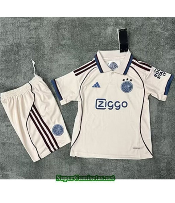 Tailandia Tercera Equipacion Camiseta Ajax Niño 2025 2026 S20799