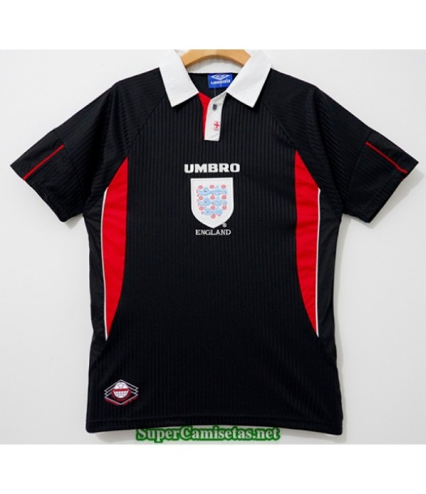 Tailandia Tercera Equipacion Camiseta Retro Inglaterra Negro 1998 S21182