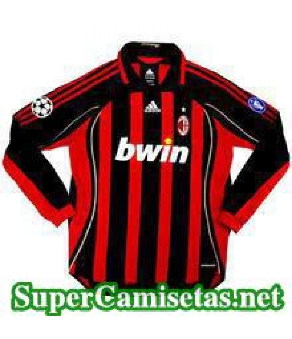 Camisetas Clasicas AC Milan Hombre Manga Larga 2006-07