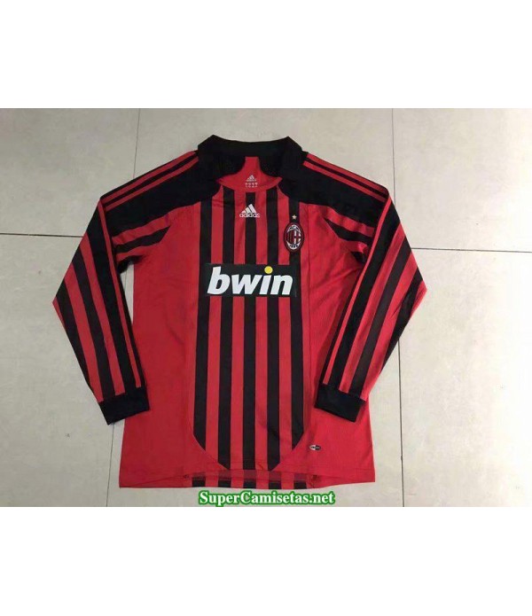 Camisetas Clasicas AC Milan Hombre Manga Larga 2007-08