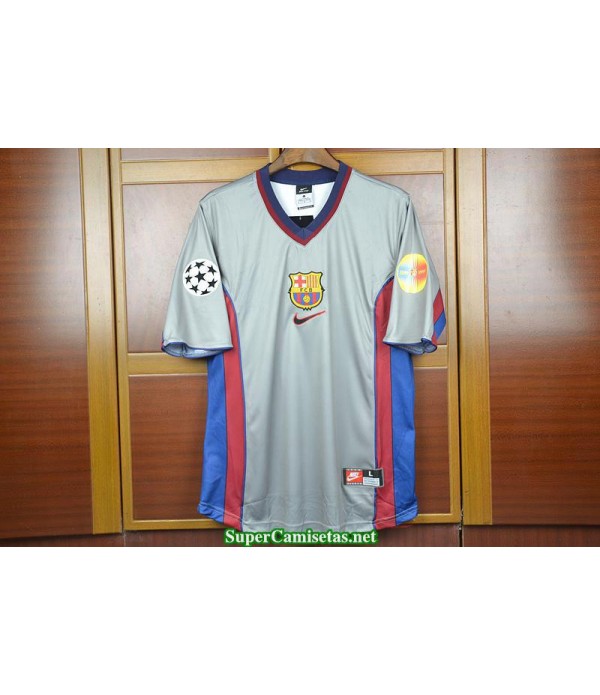 Camisetas Clasicas Barcelona Centennial Silver Gray away 1999-2000