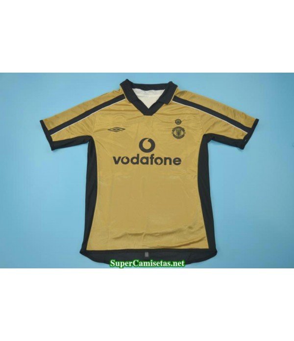 Camisetas Clasicas Manchester united 3rd gold 2001-02