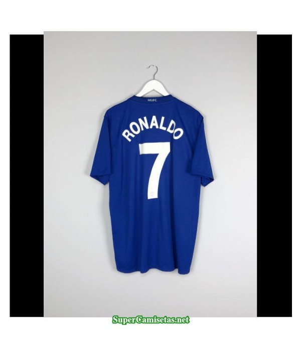 Camisetas Clasicas Manchester United away blue 7 Cristiano Ronaldo 2008-09