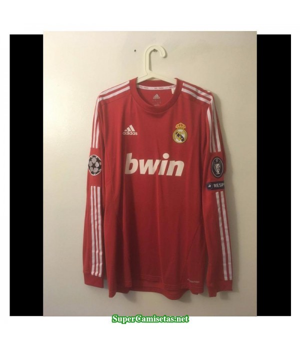 Camisetas Clasicas Real Madrid 3rd red Manga Larga 2011-12