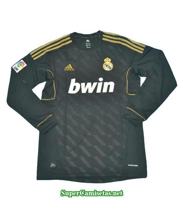 Camisetas Clasicas Real Madrid black away Manga La...