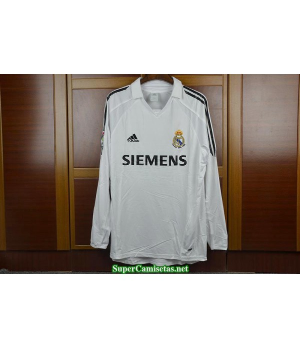 Camisetas Clasicas real madrid Hombre Manga Larga 2005-06