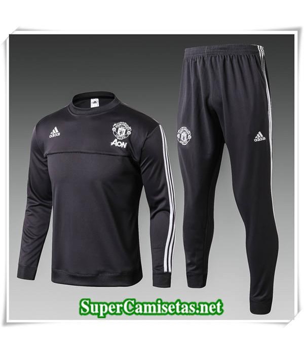 chandal Manchester United Bebé Niño Gris Fonce Col Rond 2017/18