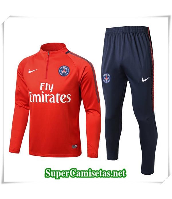 chandal Paris Saint Germain Bebé Niño Roja 2017/18