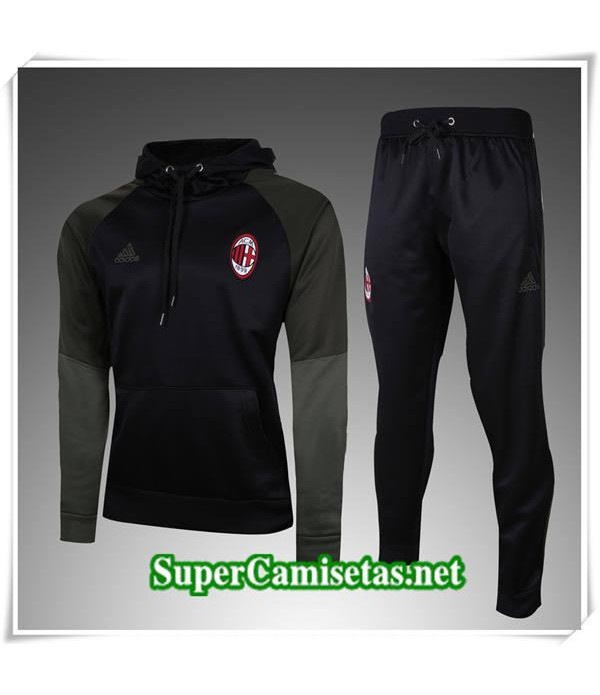 chandal AC Milan Negro a Capuche 2017/18