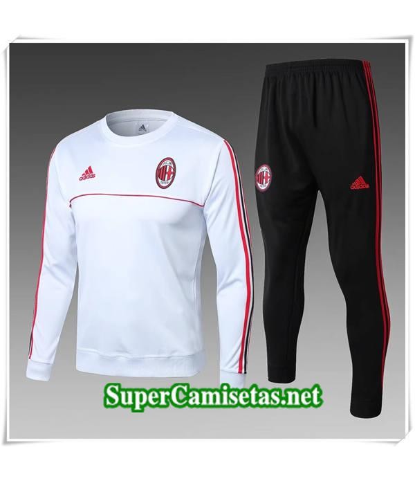 chandal Col Rond AC Milan Blanc 2017/18