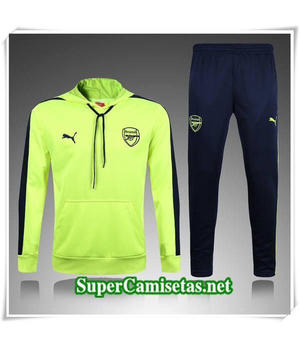 chandal Arsenal Verde a Capuche 2017/18