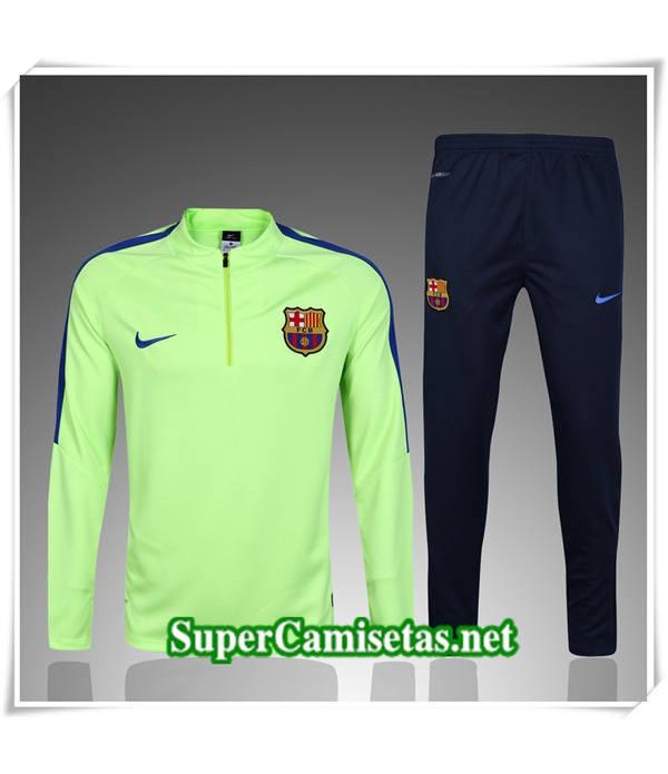 chandal de foot FC Barcelona Verde/Azul 2017/18