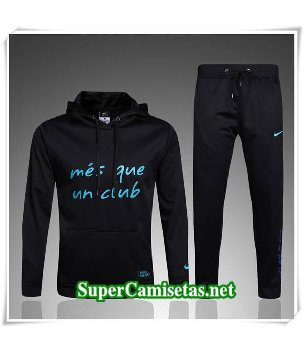 chandal FC Barcelona Negro a Capuche 2017/18