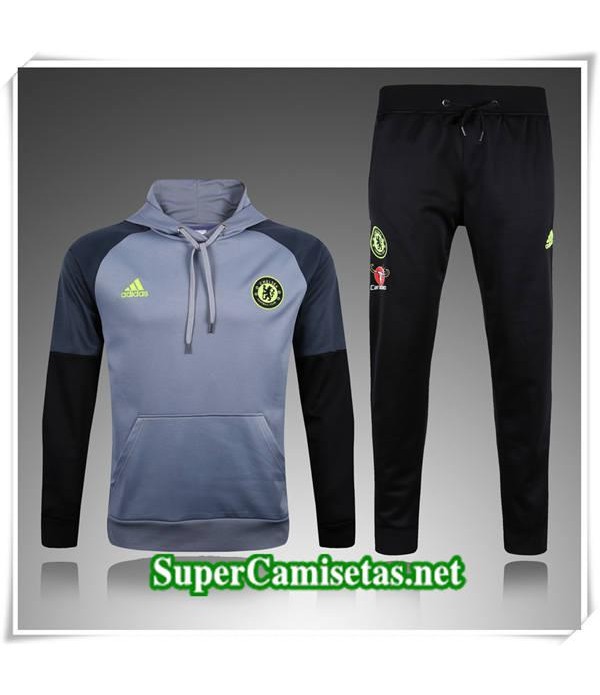 chandal Chelsea Gris a Capuche 2017/18