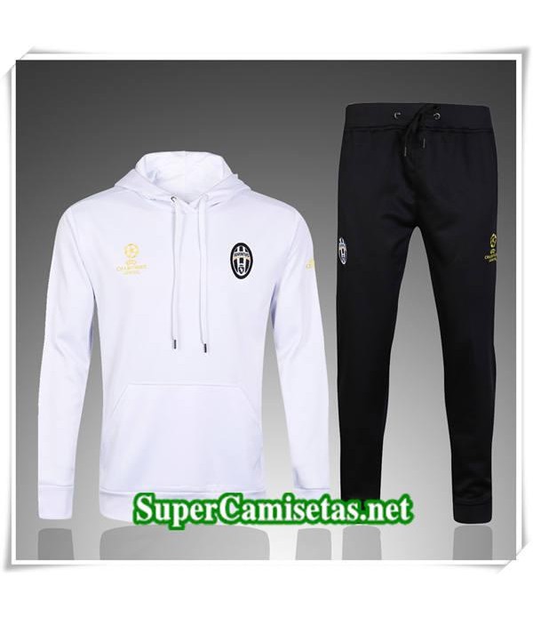 chandal Champions league Juventus Blanc/Negro a Capuche 2017/18