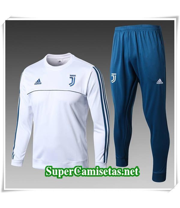 chandal Col Rond Juventus Blanc 2017/18