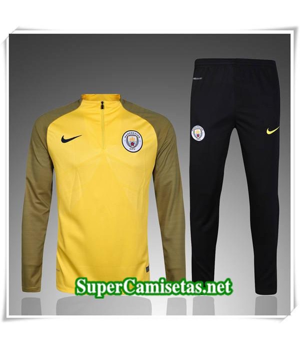 chandal de foot Manchester City blond 2017/18