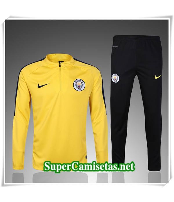 chandal de foot Manchester City Orange 2017/18