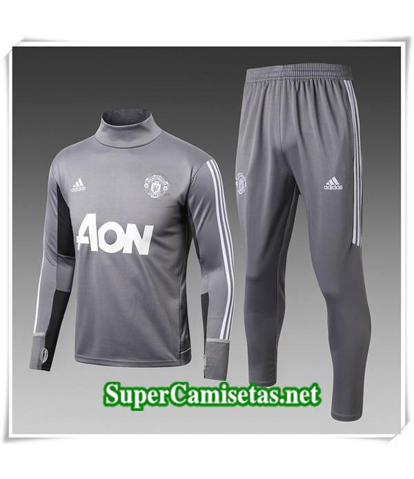 chandal Col haut Manchester United Gris 2017/18