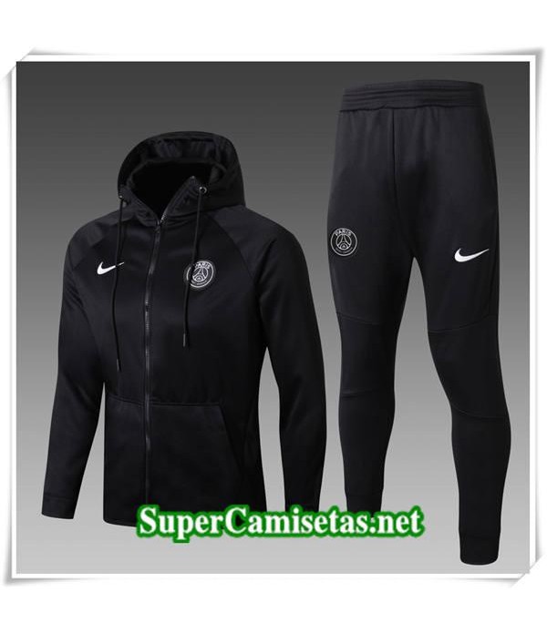Chandal con capucha PSG Negro 2017/18