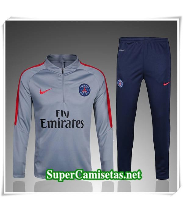 chandal de foot PSG Gris/Roja 2017/18