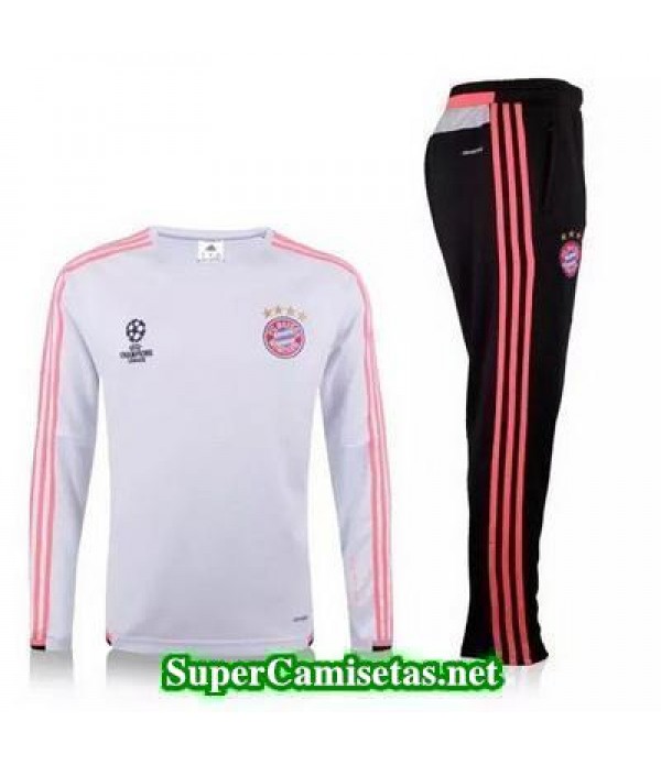 Camiseta entrenamiento Bayern Munich Champions ML blanco 2016