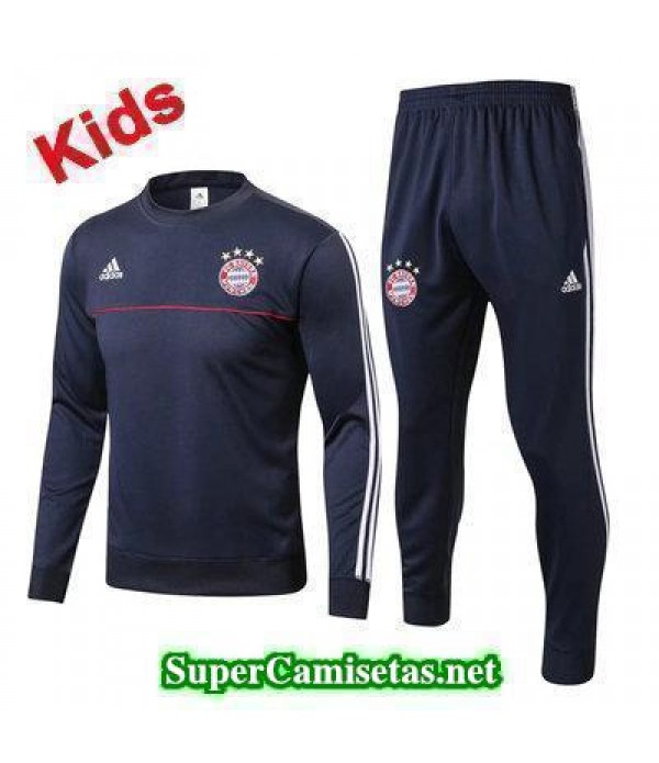 Camiseta entrenamiento Bayern Munich Ninos ML Azul oscuro 2017 2018