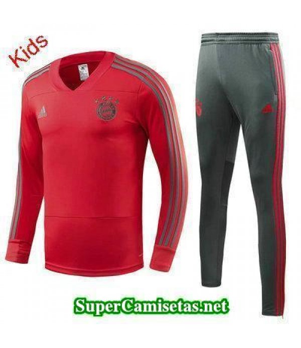 Camiseta entrenamiento Bayern Munich Ninos ML Rojo 2018 2019
