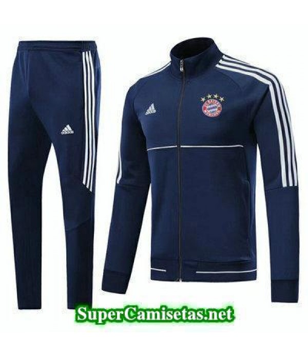 Chaquetas Bayern Munich Azul oscuro-01 2017 2018 baratas