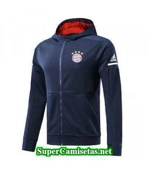 Chaquetas Bayern Munich Azul oscuro-02 2017 2018 baratas