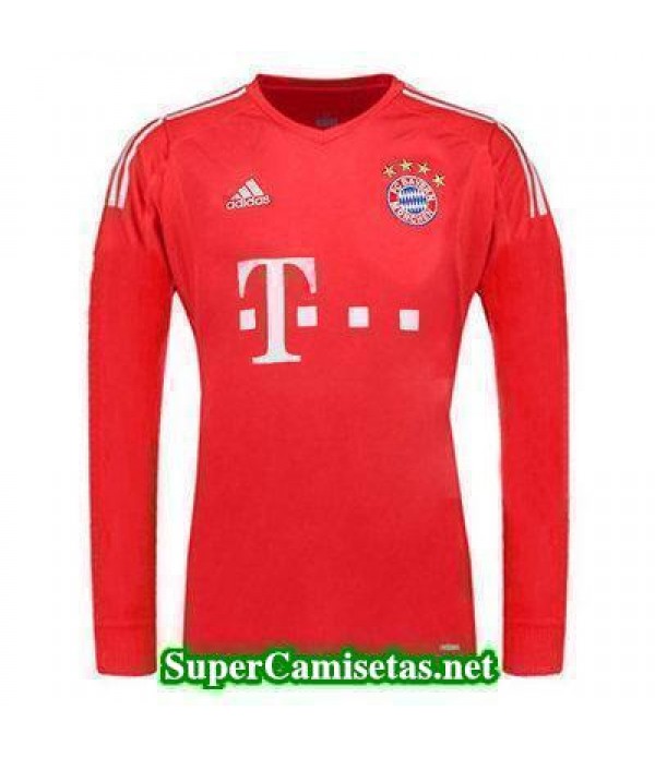 Portero Equipacion Camiseta Bayern Munich Manga Larga Rojo 2017/18
