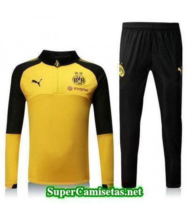 Camiseta entrenamiento Dortmund ML amarillo-01 2017 2018
