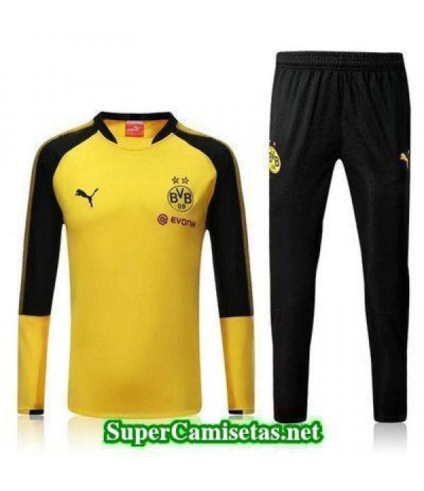 Camiseta entrenamiento Dortmund ML amarillo-02 2017 2018