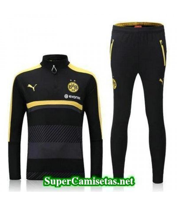 Camiseta entrenamiento Dortmund ML negro y Amarillo 2016 2017