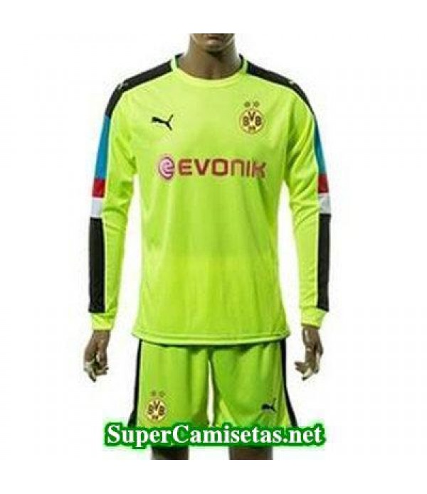 Portero Equipacion Camiseta Dortmund Manga Larga amarillo 2016/17