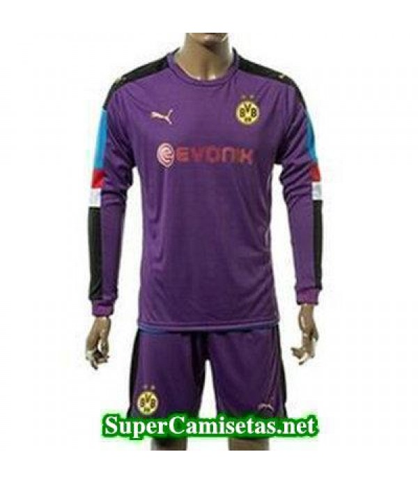 Portero Equipacion Camiseta Dortmund Manga Larga purpura 2016/17