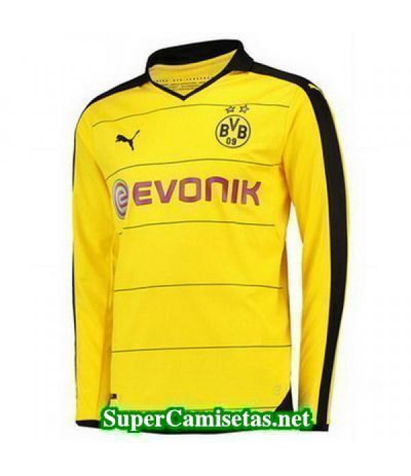Primera Equipacion Camiseta Dortmund Manga Larga 2015/16