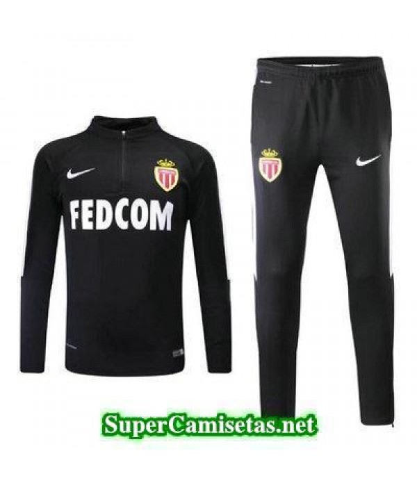Camiseta entrenamiento AS Monaco ML negro 2017 2018