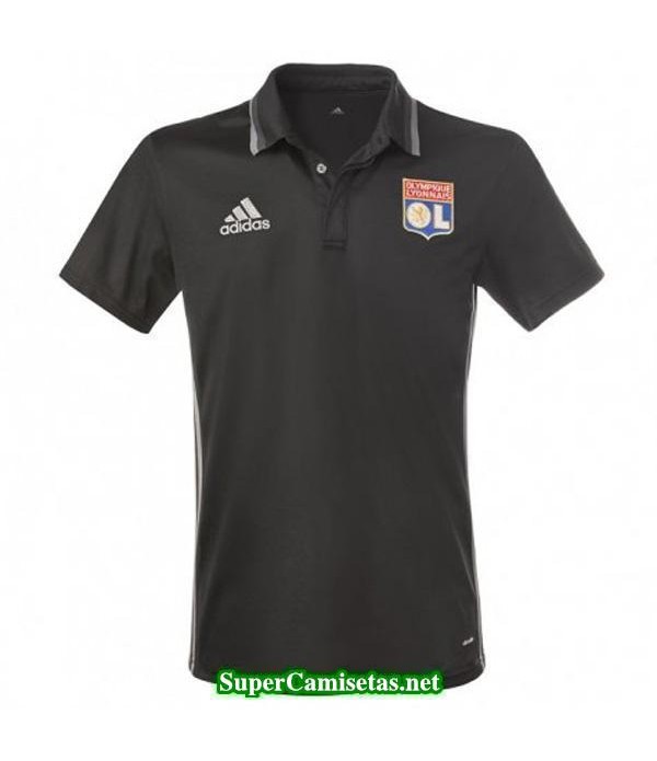Camiseta polo Lyon negro 2016 2017
