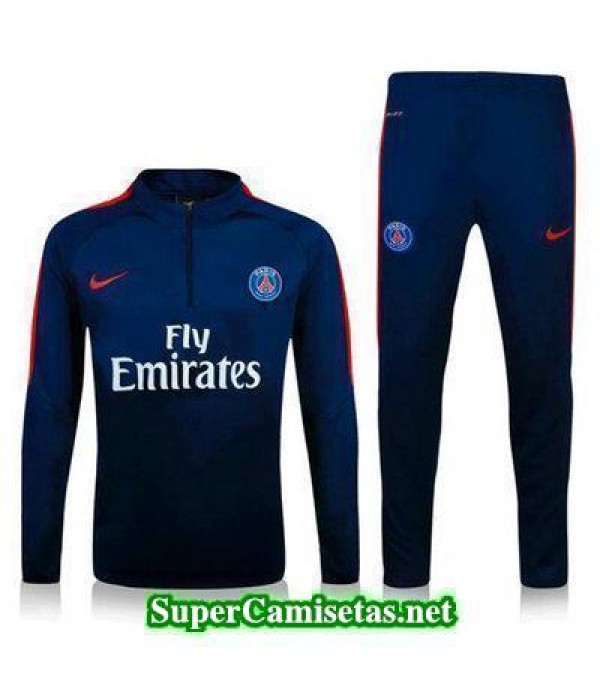 camiseta entrenamiento PSG ML azul 2016 2017