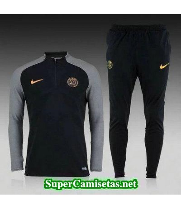 camiseta entrenamiento PSG ML Negro y gris 2016 2017