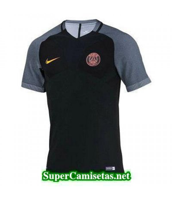 camiseta entrenamiento PSG Negro y gris 2016 2017