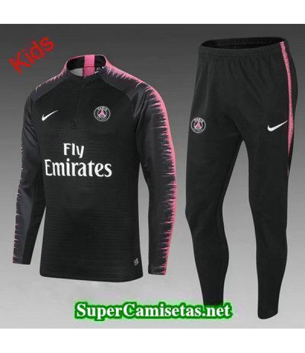 Camiseta entrenamiento PSG Ninos ML Negro 2018 2019